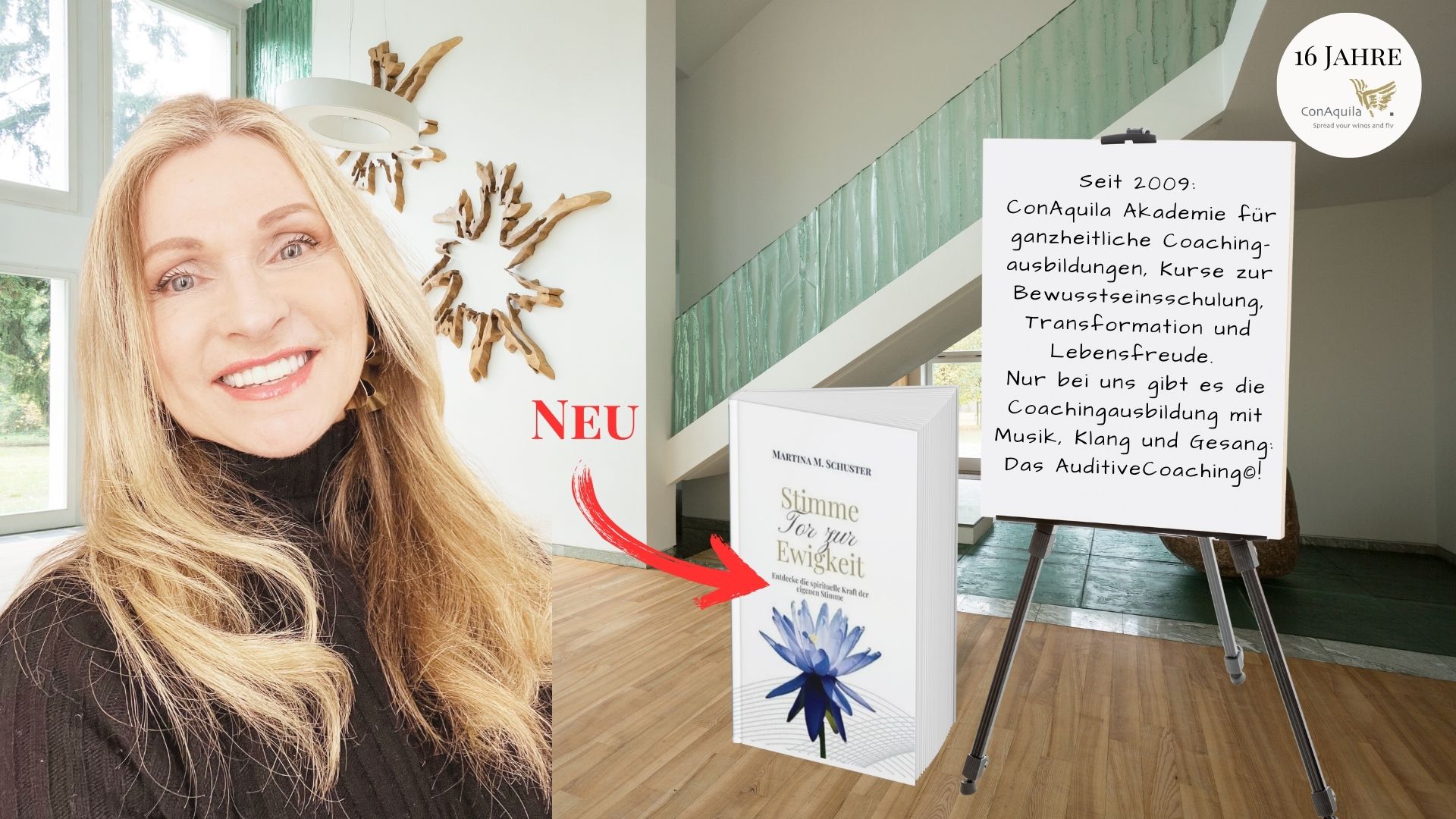 Coaching mit Musik, Klang und Gesang. Ausbildungen von Martina M. Schuster, ConAquila GmbH